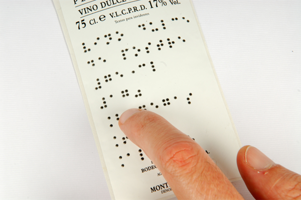 Decorative labels Braille 